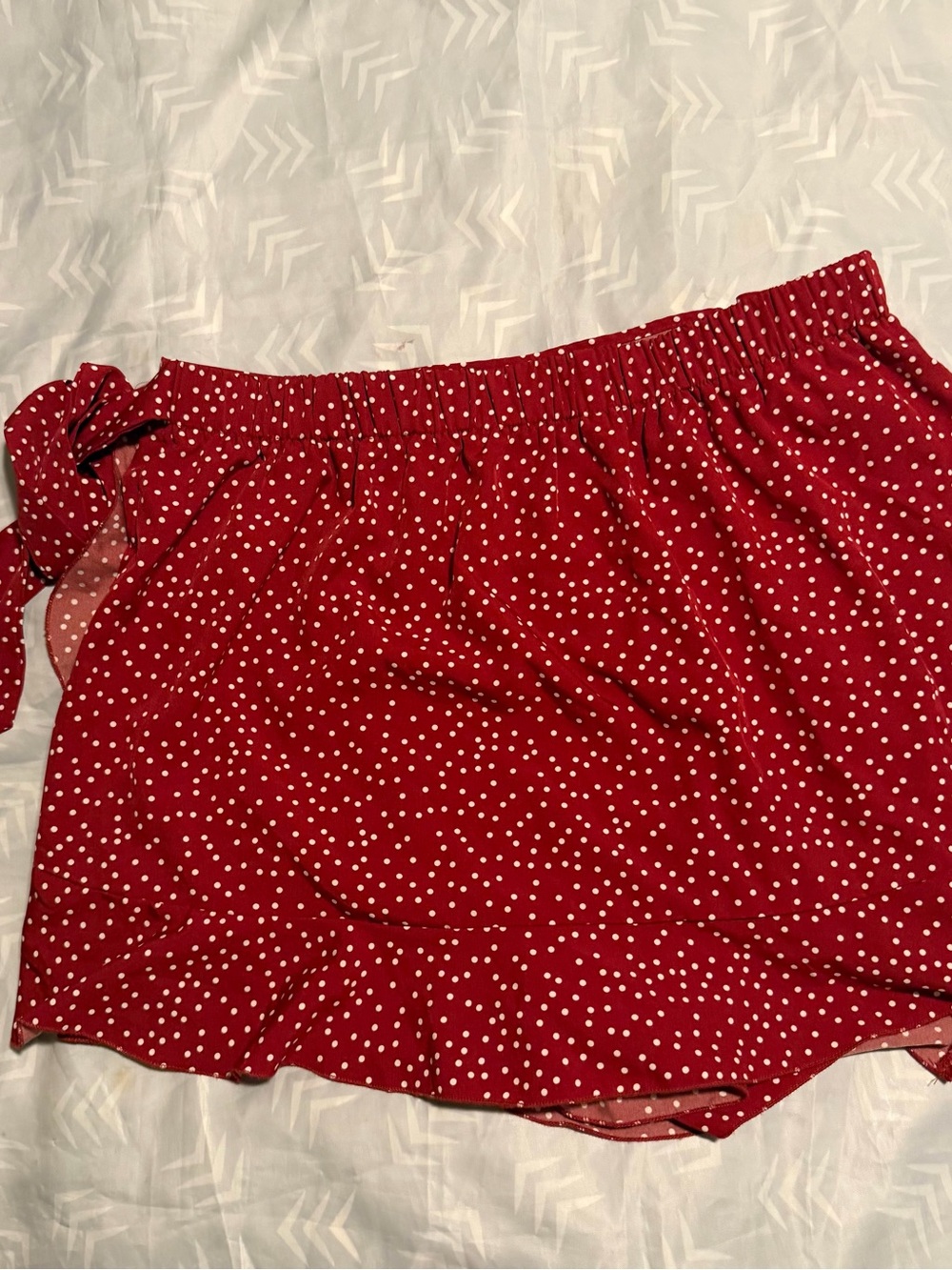 SHEIN Red Polka Dot Mini Skirt